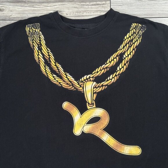 Crazy Vintage Y2K Rocawear Gold Chain Rap Hip Hop T Shirt - Picture 3 of 5